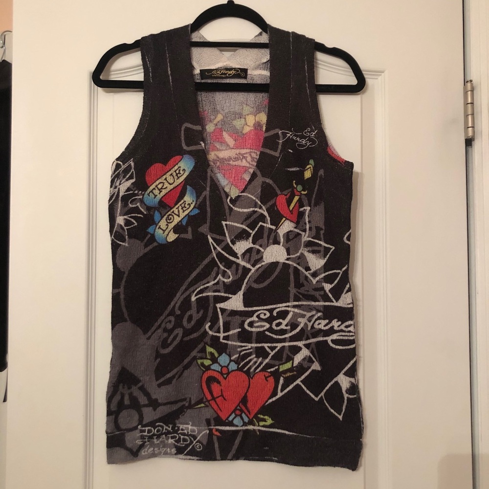 Ed Hardy by Christian Audigier knit top